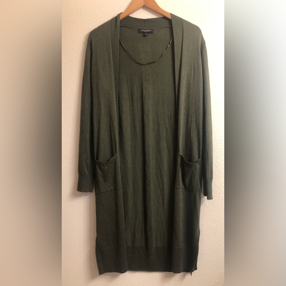 Banana Republic Sweaters - ✨BANANA REPUBLIC SILK COTTON BLEND OPEN FRONT POCKET CARDIGAN SIZE SMALL